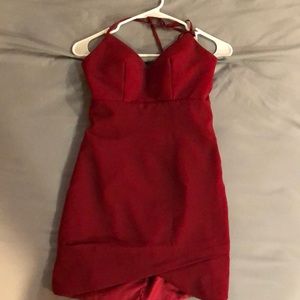 Maroon cocktail dress
